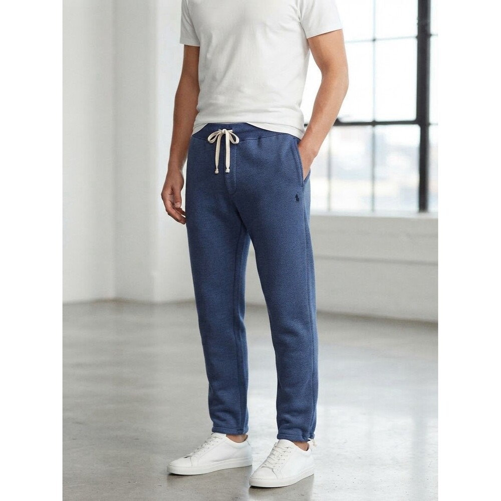 Polo Ralph Lauren Tech Fleece Cargo Pocket Tapered Sweatpants Navy Blue Medium